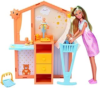 Simba 105733590002 Steffi Love Surprise Baby Doll 29 cm Removable Stomach Baby 5 cm Bedroom + Accessories