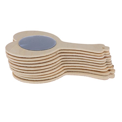 Espejo de Mano de Madera para Niños DIY Manualidades Juguetes - corazón