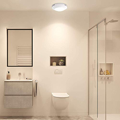 Homewerks 7117-01-Wh Bathroom Integrated Led Light Ceiling Mount Exhaust Ventilation 1.1 Sones 80 Cfm, Bath Fan White #TOP3