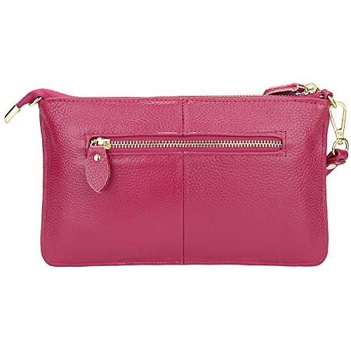 Image of Uromee Genuine Leather Wristlet Wallet Clutch Purses with Detachable Chain