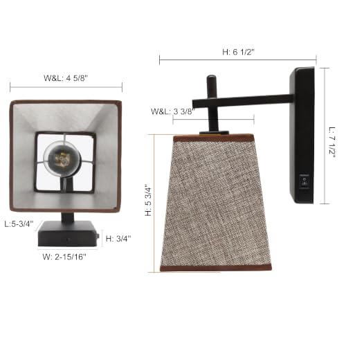 Facon 12V RV Wall Sconce with Square Fabric Shape(1 X E12 Replaceable Bulb Included), Decor RV Vanity Light with Switch, 12Volts RV Interior Light for RV/Motorhome/Trailer/5th Wheel by Facon - Used condition - Image 7