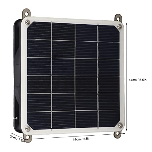 Solar Ventilator, Solarpanel-Ventilator-Set Vielseitig Einsetzbar 20 W Leise Einfache Installation für den Außenbereich, Monokristallines Silizium, Solar-Abluftventilator