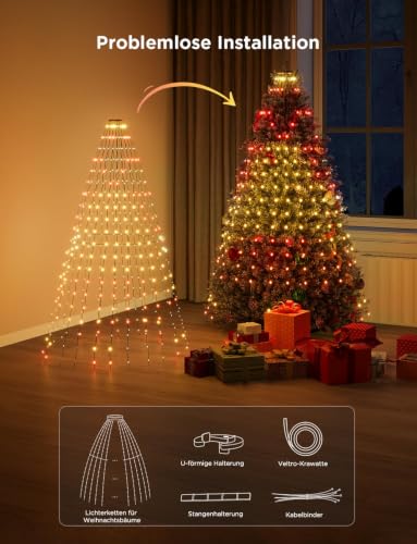 Govee Weihnachtsbaum Lichterkette, Smart 480LED RGBIC Weihnachtsbeleuchtung – Ansicht 3