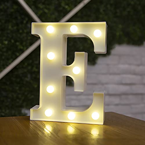 Tiardey Luces de Letras con Forma de símbolo LED lámparas de Mesa de plástico con de Alfabeto Fiesta