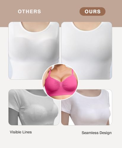 Image of Lover-Beauty Bralettes for Women Wireless Stretch Unlined Everyday Bra | Seamless, Comfortable, No Underwire, No Padding, Light Support, Adjustable Straps, Soft Fabric, Daily Wear, Sleep Bra