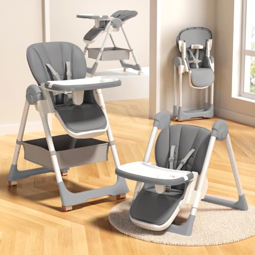 Image of StarAndDaisy Galaxy Star High Chair for Baby 6 Months to 5 Years / 6 in 1 Baby Feeding Chair with 7 Level Height Adjustment / 3 Mode Seat Adjustment /Baby High Chair with One Click Fold