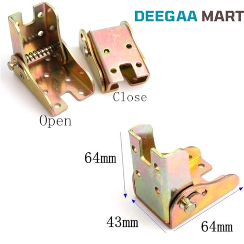 Image of Self Locking Hinge Heavy Duty Leg Fittings Angle Braces Extension Support Bracket for Folding Table Legs, Worktables, Laundry, Garage, Boats, Beds, Furniture (2 Nos)