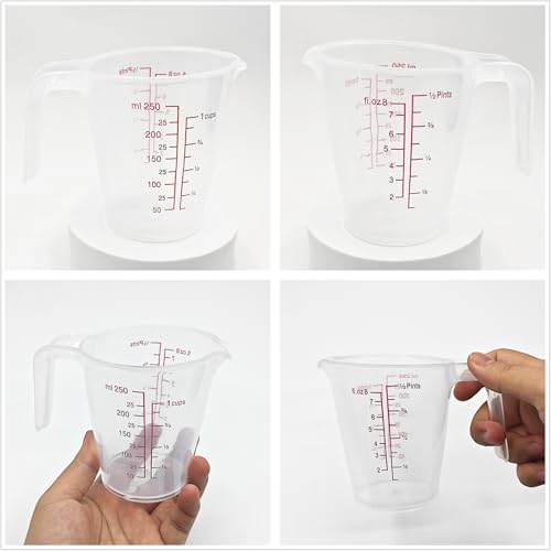 Set 2 vasos medidores de plástico 250 ml EBIEFLY miniatura 5