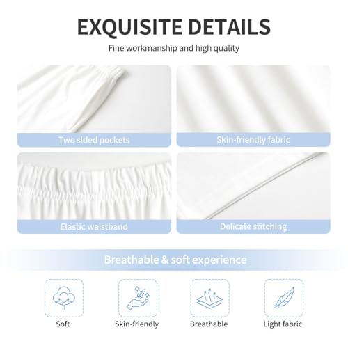 Pajama Pants Pajama Bottoms with Elastic Waistband Sleepwear Lounge PantsSkull Rose Flowers Print4