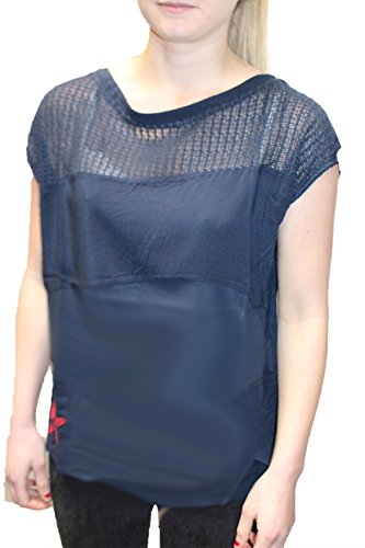 T-shirt manches courtes Desigual femme bleu taille XS 73t2yc5