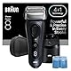 Braun Series 8 Elektrorasierer Herren, 4+1 Präzisionskopf und Trimmer, SensoAdapt für jede Bartdichte, Rasierapparat mit 60 Min. Akku, 5in1 SmartCare Center, Nass- und Trockenrasierer – 8663cc, Grau