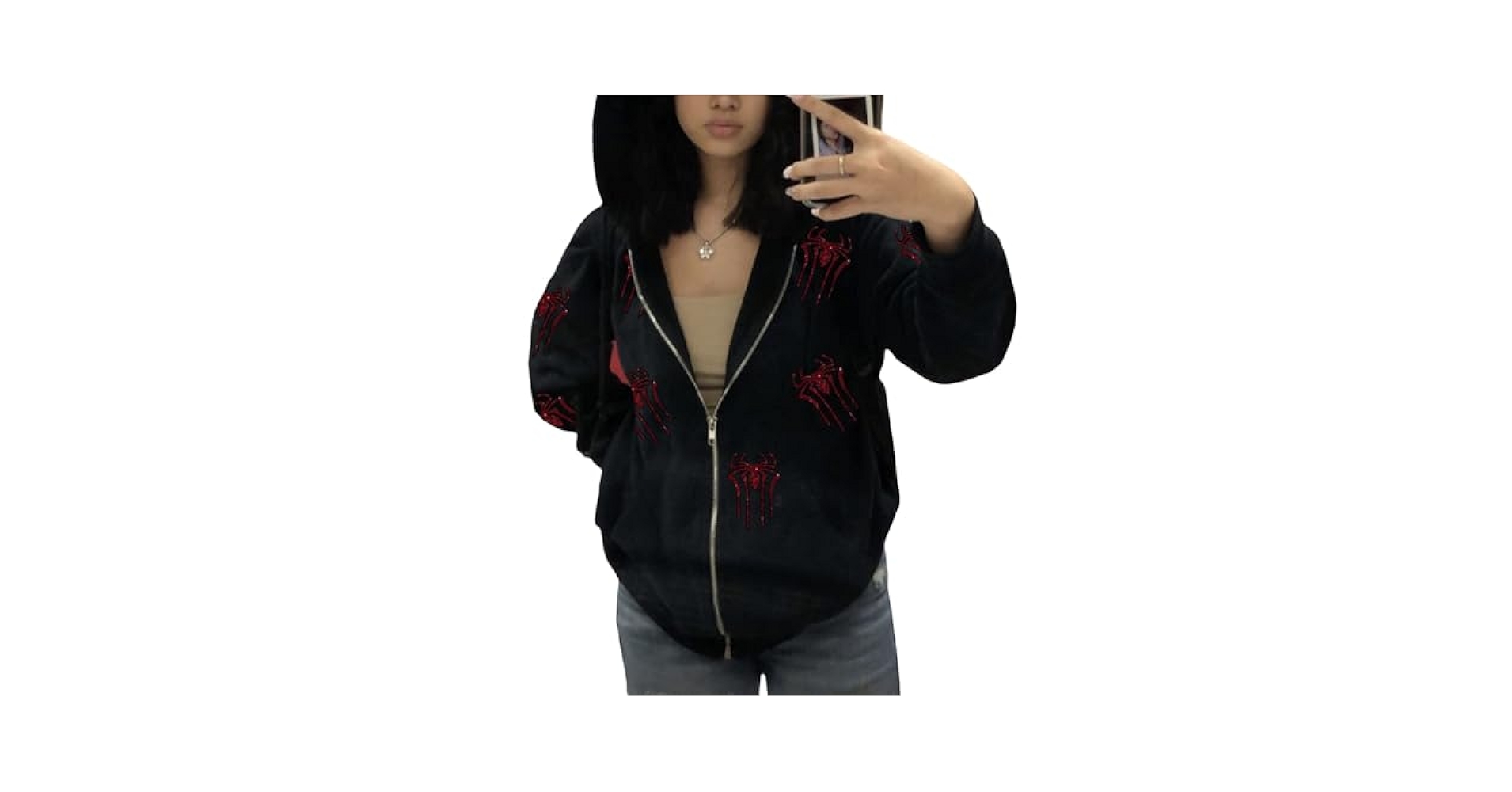 22-23 INSANE JAKET 11 サイズS Asadovce Women Men Zip Up Y2k Oversized Hoodie Spider