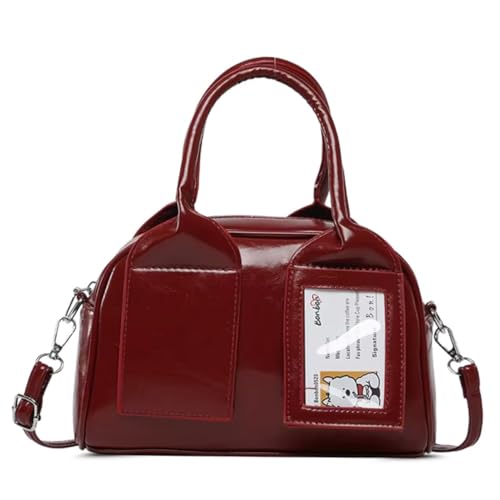 ALWY Bolsa Feminina Social Estilosa (Vermelho)