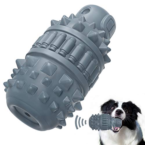 NOUGAT Dog Toys for Aggressive Chewers Large Breed, Squeaky Dog Toys for Medium Large Dogs, 100% Natural Rubber, Milk Flavor