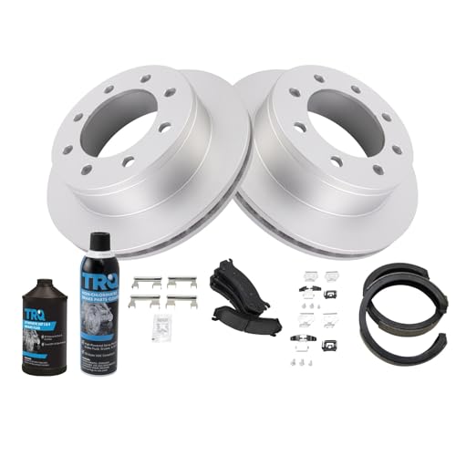 Image of TRQ Rear Brake Pad & Rotor Kit Compatible with 2003-2005 Chevrolet 2004-2005 GMC