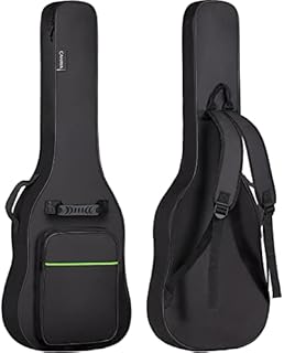 CAHAYA Electric Guitar Bag Gig Bag 0.3inch Thick Padding Backpack Soft Electric Guitar Case Green CY0293