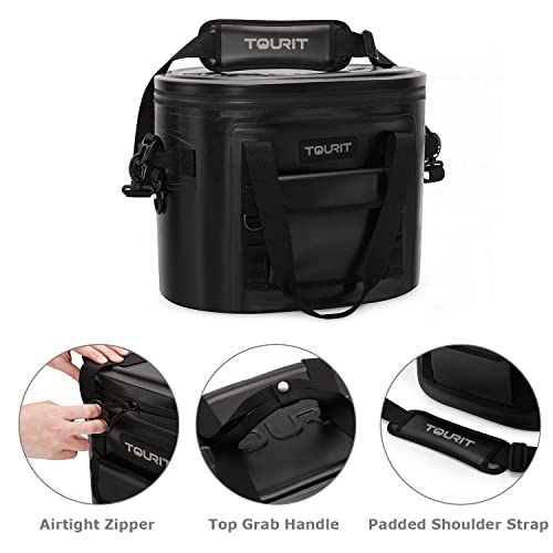 TOURIT Soft Cooler 30 Cans Leak-Proof Soft Pack Cooler Bag Waterproof Insulated Soft Sided Cooler for Hiking, Camping, Sports, Picnics, Sea Fishing, Road Beach Trip by TOURIT - Used condition - Image 7