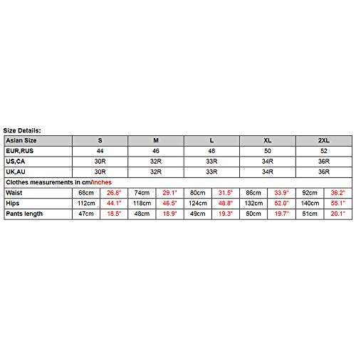 Ajcoflt Shorts de esportes Bolsos de secagem rápida Solto respirável Gym Running Workout Activewear