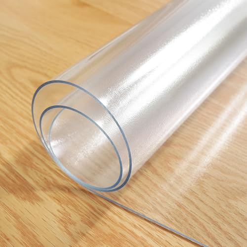 Image of LovePads Frosted Desk Mat 30 x 60 Inch, 1.5mm Thick Frosted Table Protector, Waterproof Plastic Table Cover Protector, PVC Desk Protector Mat, Vinyl Desk Cover for Desktop, Coffee & Dining Tables