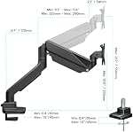 ARES Wing Ultrawide Moniteur pour les écrans courbés de 13"-49" , noir 40 LBS, Support réglable pour bureau avec pince C & Base pour les grommets
