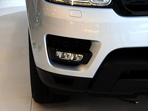 Black ABS Front Light Lamp Strips Cover Trim For Land Rover Range Rover Sport 2014-2017 by METYOUCAR - Used condition - Image 2