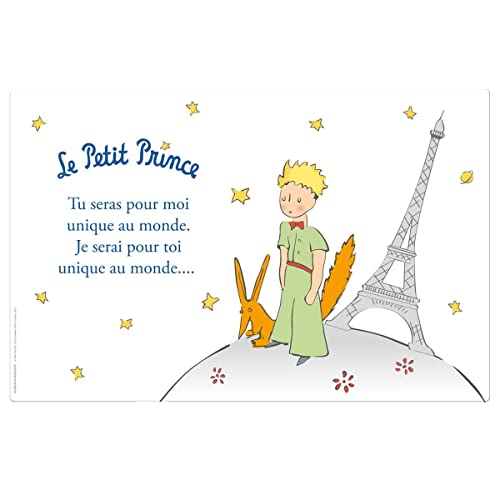 KIUB Set de Table Le Petit Prince à Paris avec Son Renard et Aussi la Tour Eiffel