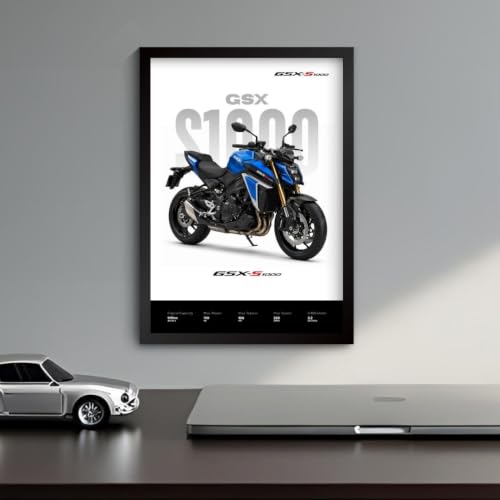 Image of GSX S1000 Poster | Superbike GSX S1000 Framed Poster | Framed Matt Superbike | Bike Posters A3 Size (31 x 23 cm) | GSX S1000 Bikes Posters for Wall, Home, Bedroom, Living room decoration (F 190)