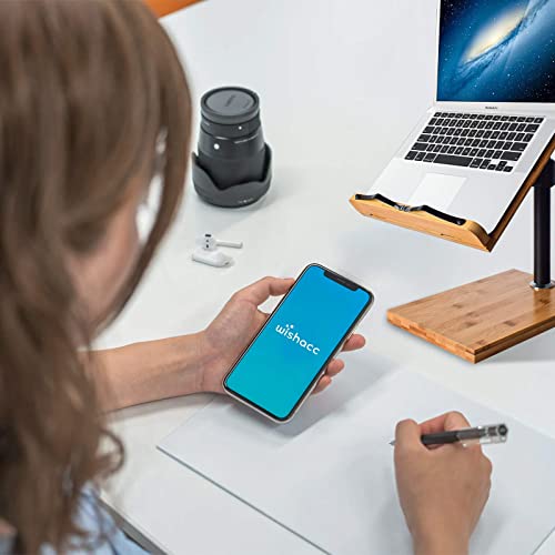 Wishacc WDH-1 Book Stand Height Adjustable - Upright Bamboo Book Stand & Holder For Reading Hands Free, Desktop Adjustable Reading Height And Angle Book Rest thumb #7