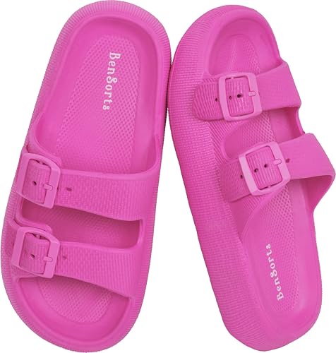 Image of BenSorts Pillow Sandals for Women Men Thick Sole Adjustable Buckles EVA