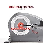 Sunny Health & Fitness Smart 2-in-1 Upright Elliptical Full-Body Exerciser, Home Cross-Training Arm/Leg Cardio Workout Machine, Optional Free SunnyFit App Bluetooth Link or Electro-Magnetic Resistance - Image 5