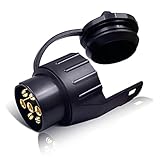 ♛[Universeller Adapter - Anschlüsse genormt nach ISO 1724 + ISO 11446] Dieser adapter anhänger 7 auf 13 polig ist aus hochwertigem Nylon und Kupfer gefertigt. Wasserdichtes, stabiles und praktisches Autozubehör, mit dem Sie fast jeden Anhänger ziehen können. Dieser 7 auf 13 polig adapter lösen Sie perfekt das Problem, dass deine Auto Steckdose 7-polig und der Anhänger Stecker 13-polig ist.