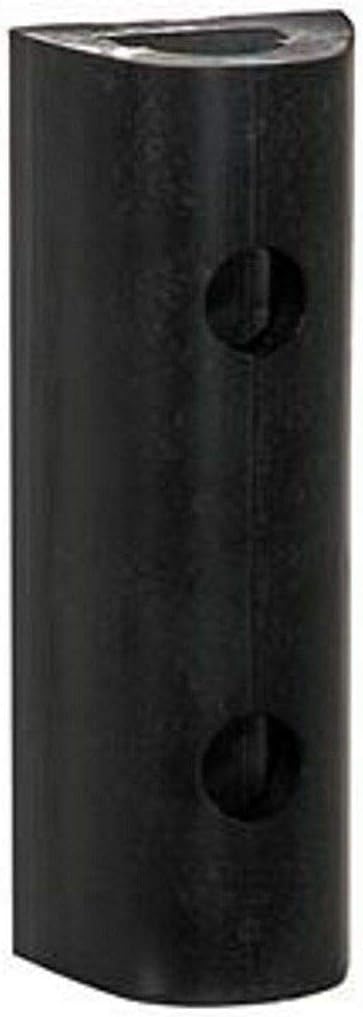 Buyers Products D412 Extruded Rubber D Shaped Bumper, Heavy Duty 2 Hole, Size 4x4x12, High Impact Resistance, Pre Drilled 8-1/8 in CTC for Trucks, Trailers, Vans, and Loading Docks