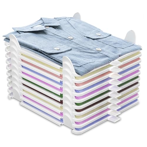 SJACXANM Organisateur Vetement, 10PCS Rangement Vetement, Rangement Pour Penderie, RangementPour Vêtements Et Penderies, RangementArmoire Pour Chambre, Penderie,...