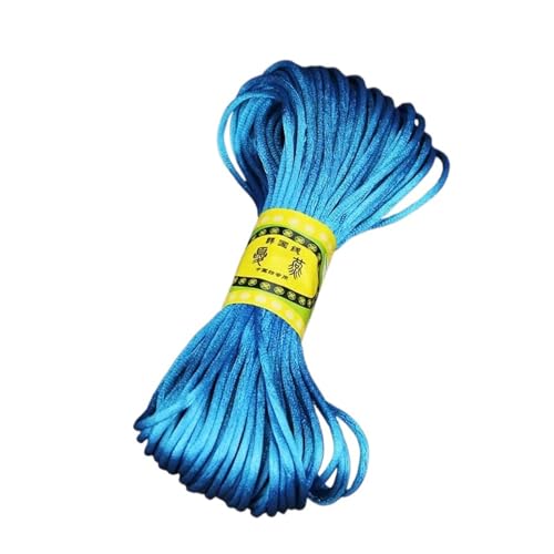Cuerda de borla resistente de seda azul 2.5mm para pulseras y joyería de diseño 2