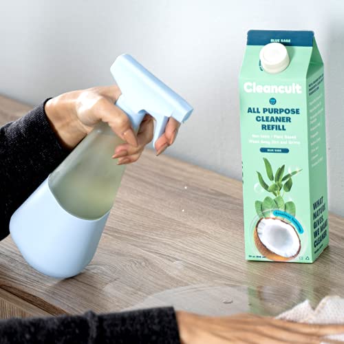 Cleancult All Purpose Natural Cleaner Refill, Blue Sage Scent, 32 oz, Multi Surface Cleaning Spray, Biodegradable, Eco Friendly & Cruelty Free
