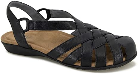 JBU by Jambu Women's Bonnie Vegan Flat Sandal, Black, 8.5 | Image 4