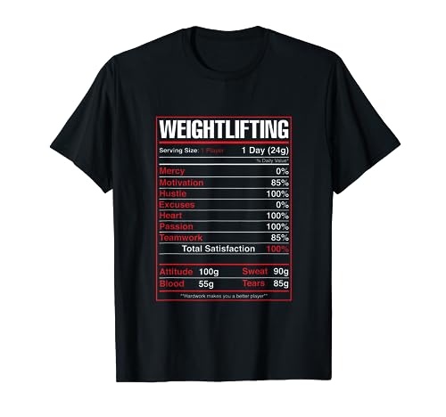 Gewichtheben Nährwertangaben Bodybuilding Gewichtheber T-Shirt