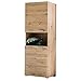 trendteam smart living Badezimmer Hochschrank Schrank Amanda, 73 x 190 x 31cm in Asteiche mit offenem Fach und viel Stauraum