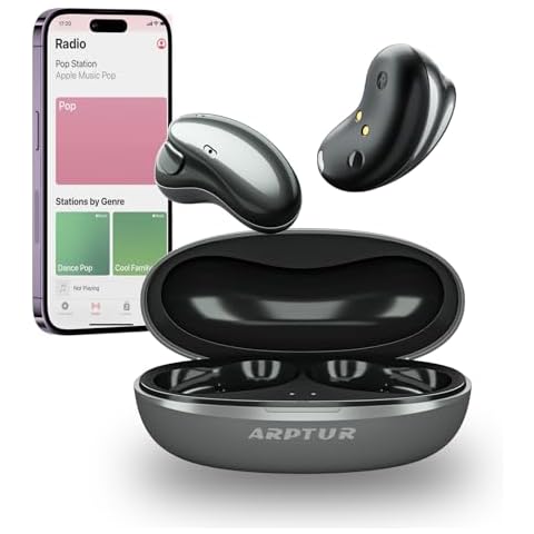 ARPTUR Rechargeable OTC Hearing aids with Bluetooth for Seniors,Small Ear Canal,Mini Size,App Control,for The OTC Hearing Loss (ASH) (Silver) Cover