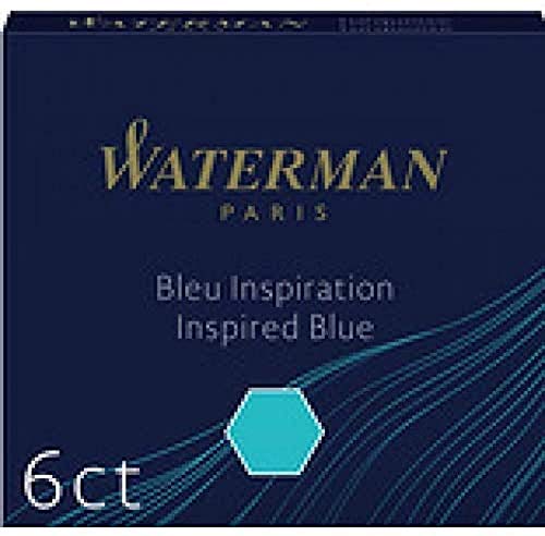 Waterman S0111010 cartucce di inchiostro corte blu...