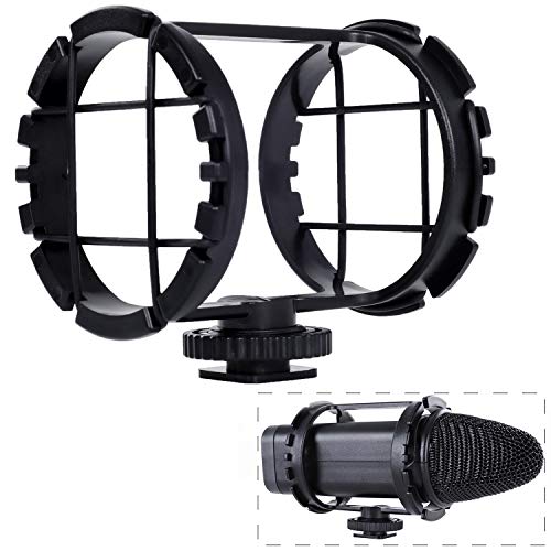 BOYA BY-C03 Camera Shoe Shockmount for Shotgun Microphones 1" to 2" in Diameter (Fits The Zoom H1)