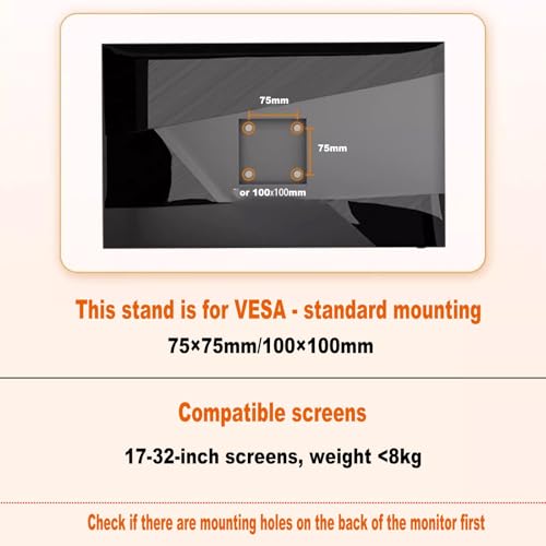 Pannello forato da scrivania in metallo con supporto per monitor, adatto per monitor da 32 pollici, ideale per giochi e ufficio domestico, organizer per accessori per computer