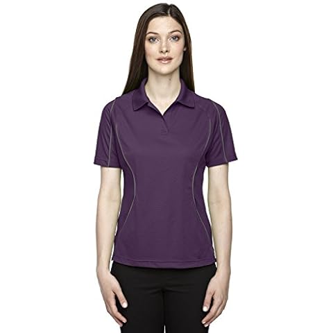Ashe Xtream Women's ACTY-75107-Snag Protection Colorblock Polo with Piping, Mulberry Purple, L Cover