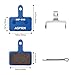 AGPTEK Bike Brake Pads, High-Performance Brake Pads, Disc Brake Pads & Spring (Semi-Metallic) for Mountain Bike Disc Brakes, 4 Pairs Bike Pads, Compatible with TRP Tektro Shimano Deore Br, Blue