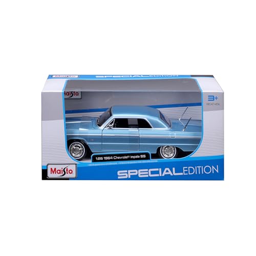 Maisto 1964 Chevrolet Impala SS Blue Metallic Special Edition miniatura 7