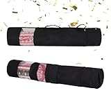 Relaxdays Geschenkpapier Aufbewahrung, 2er Set, 2 extra Fächer, Griffe, HxD: 85 x 17 cm, Geschenkpapiertasche, schwarz