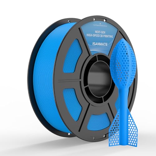 Image of iSANMATE HS TPU Filament 1.75mm, Blue TPU 95A HF High Speed, 1kg | Flexible Tough Wear-Resistant Elastic; HF TPU 50-200mm /s; Compatible with Bambu Lab and Most FDM 3D Printer; for TPU Beginner