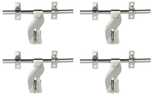 Image of 16mm x 10 inch, Aldrop Door Bolt | Stainless Steel, Pack of 16 (4 Sets), Door and Cabinet Use