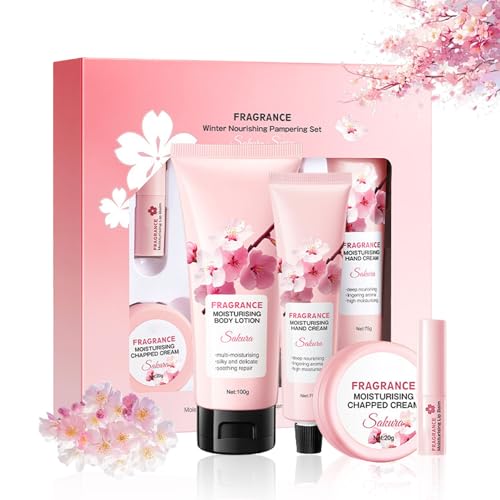 Sakura Geschenk Set für Frauen, Skin Care Set, Sakura Pflegeset...