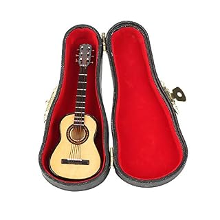 Fydun Guitare Miniature en Bois, modèle de Guitare Miniature 10 cm Affichage Mini Ornements musicaux Artisanat décor à la Maison - Les Beatles, Paul McCartney, John Lennon, RIngo Starr, George Harrison